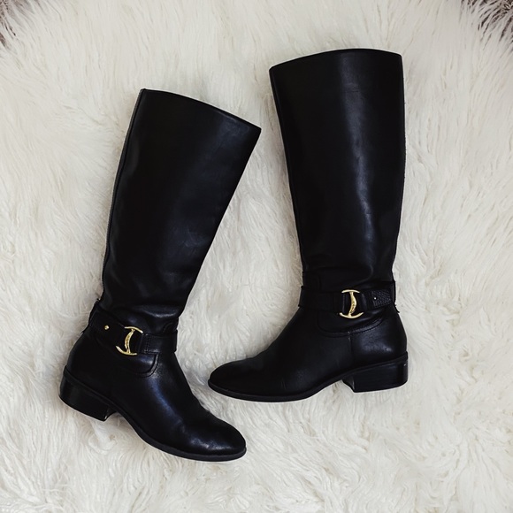 Lauren Ralph Lauren Shoes - Lauren Ralph Lauren Micah Black Wide Calf Women Boots